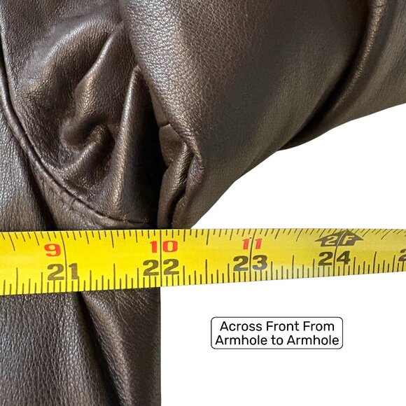 Vintage Mink Lined Genuine Leather Bomber Jacket - Picture 7 of 9